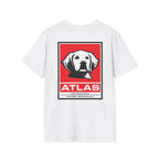 Atlas (The Boss) 2 Sided Graphic T-Shirt — Red Logo Front- Graphic Back