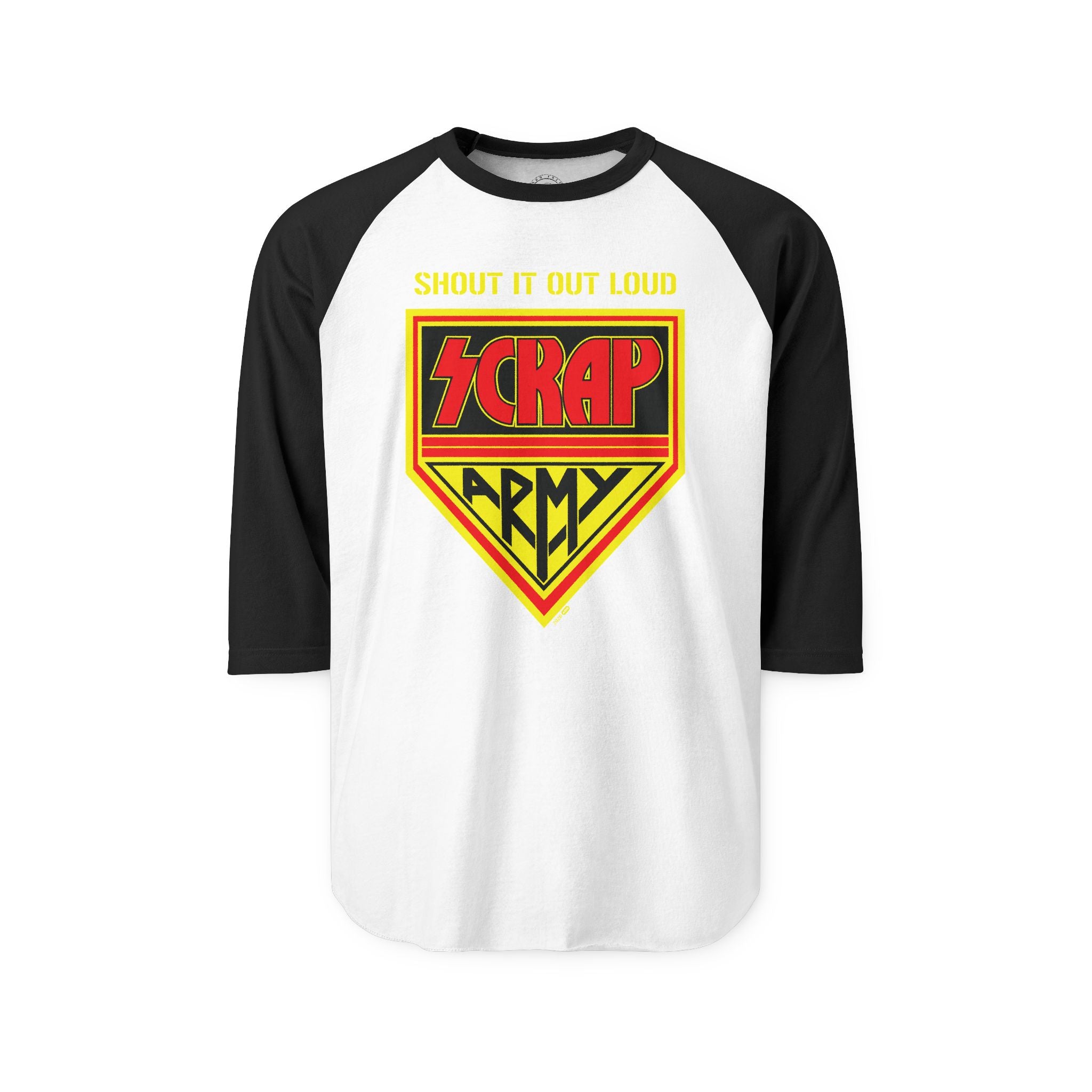 Scrap Army "Shout It Out Loud" •   3/4 Sleeve Tee Shirt