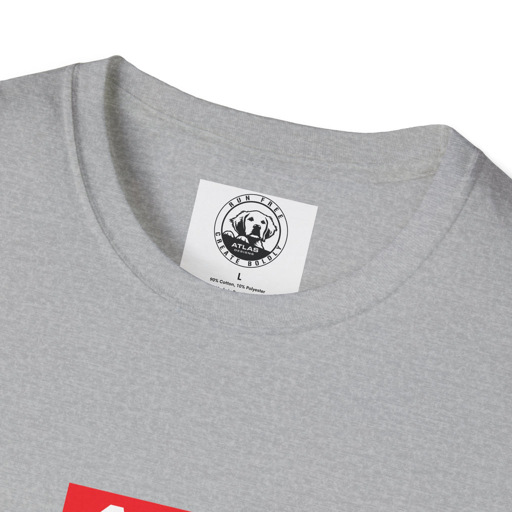 Atlas (The Boss) 2 Sided Graphic T-Shirt — Red Logo Front- Graphic Back