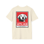 Atlas (The Boss) 2 Sided Graphic T-Shirt — Red Logo Front- Graphic Back