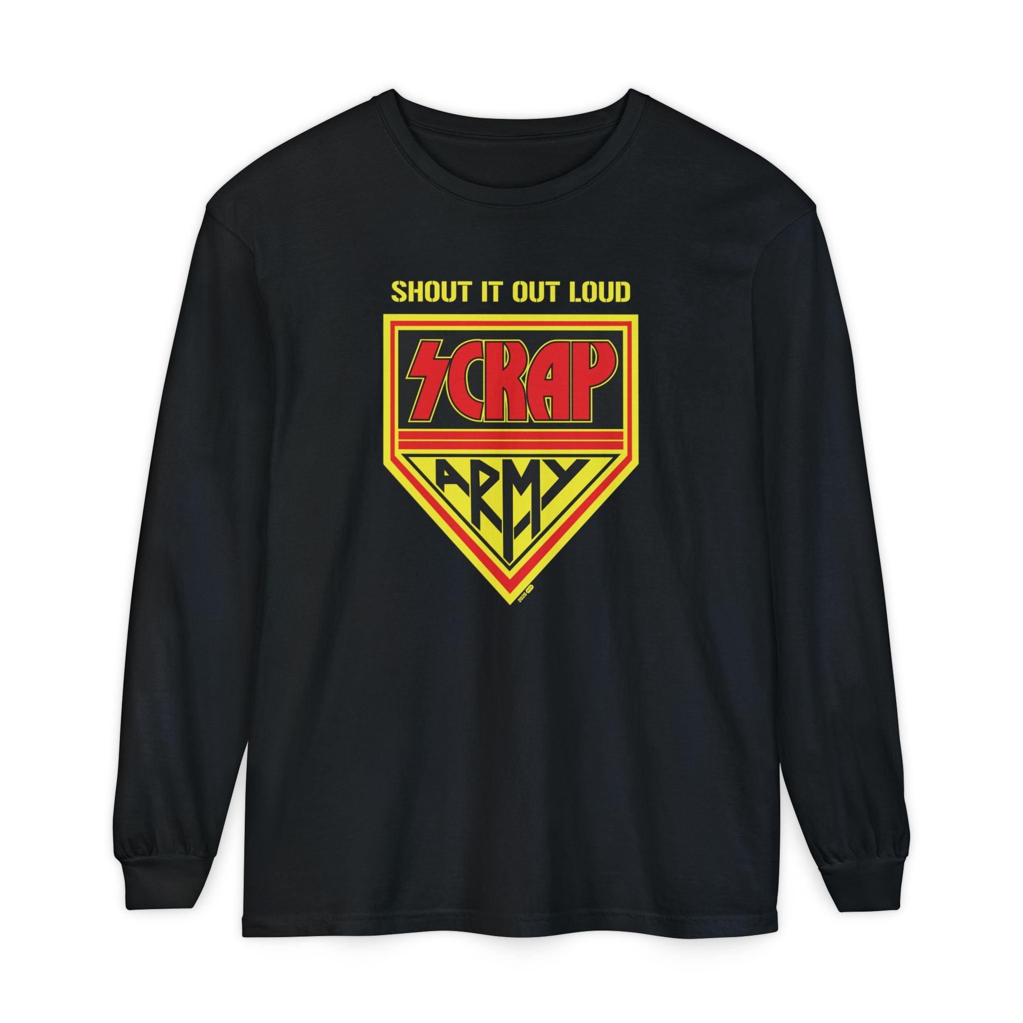 Scrap Army Long Sleeve Tee — "Shout It Out Loud" Graphic