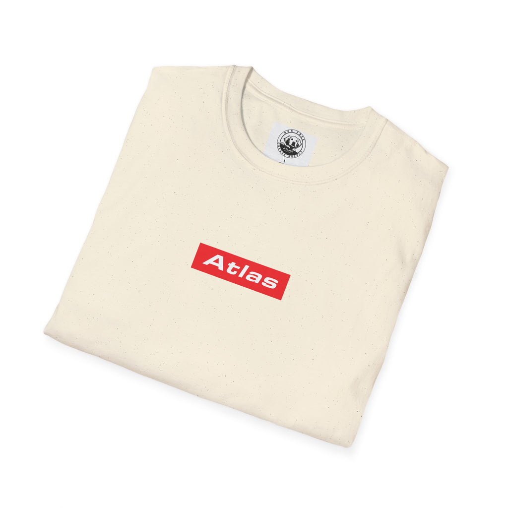 Atlas (The Boss) 2 Sided Graphic T-Shirt — Red Logo Front- Graphic Back
