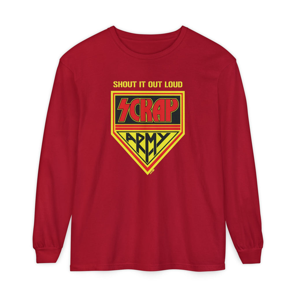 Scrap Army Long Sleeve Tee — "Shout It Out Loud" Graphic