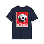 Atlas (The Boss) 2 Sided Graphic T-Shirt — Red Logo Front- Graphic Back