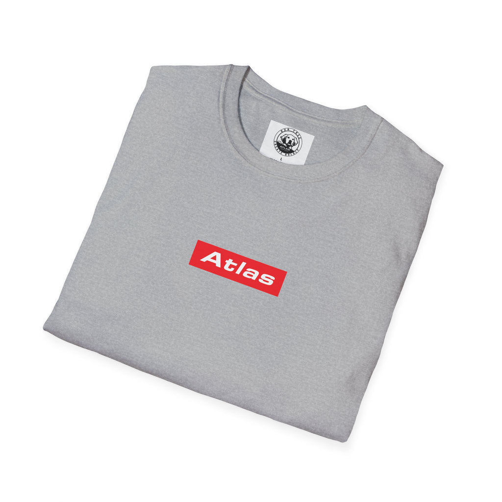 Atlas (The Boss) 2 Sided Graphic T-Shirt — Red Logo Front- Graphic Back