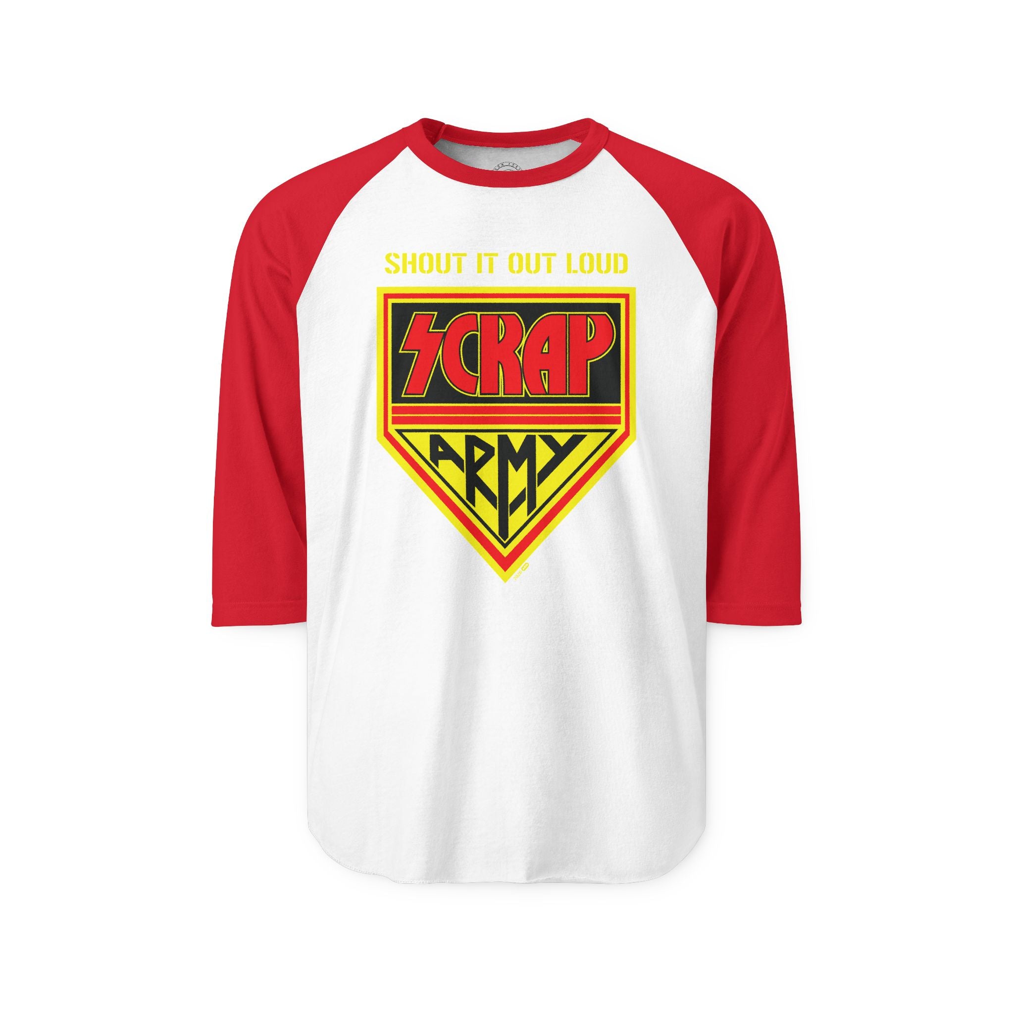 Scrap Army "Shout It Out Loud" •   3/4 Sleeve Tee Shirt
