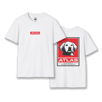 Atlas (The Boss) 2 Sided Graphic T-Shirt • Red Logo Front • Graphic Back